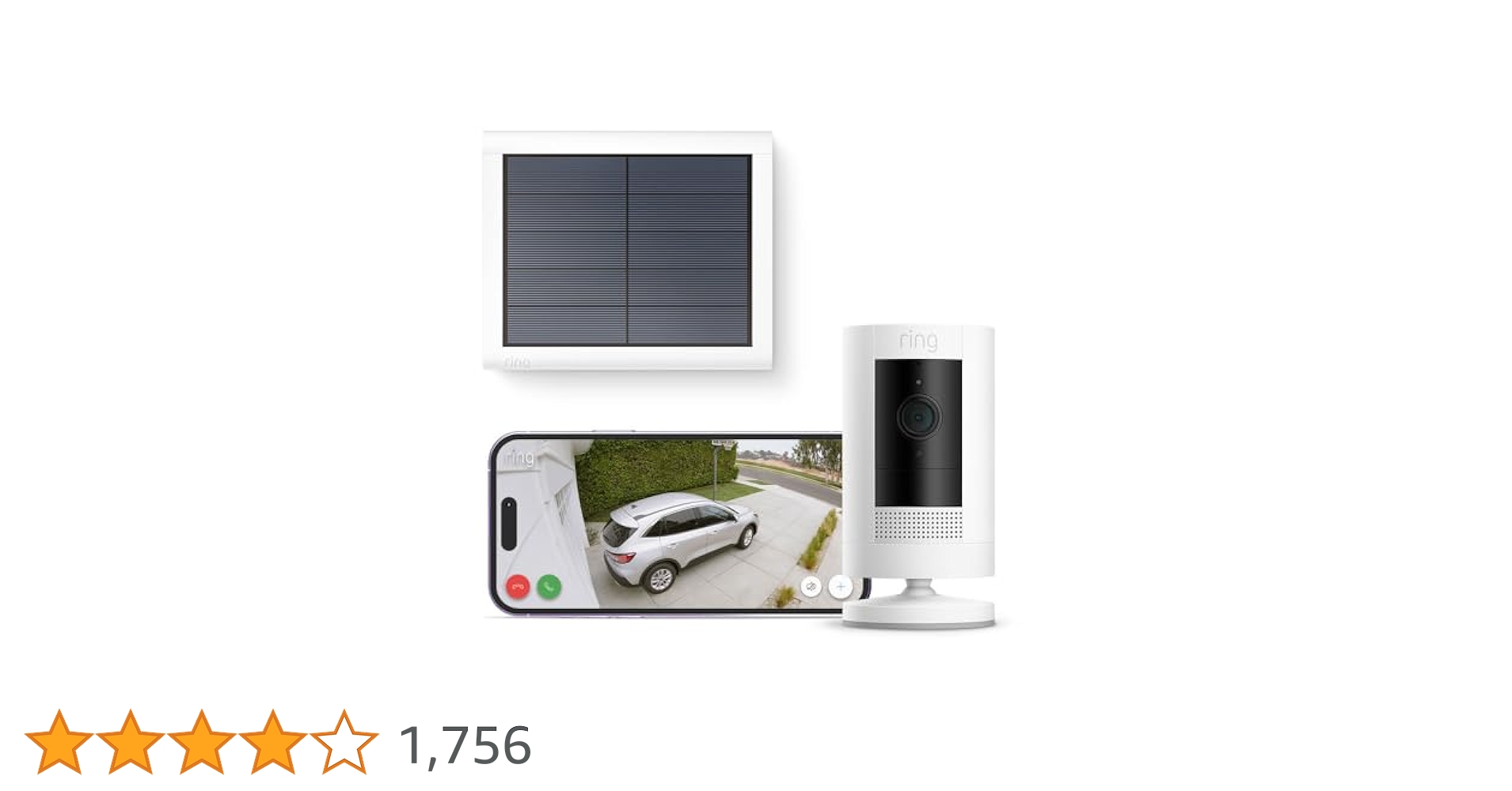 Ring Stick Up Cam Battery ホワイト + ソーラーパネル Ring Solar Panel for Spotlight Cam Battery and Stick Up Cam